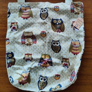 NWT Cute Cotton Tote Bag | Owl